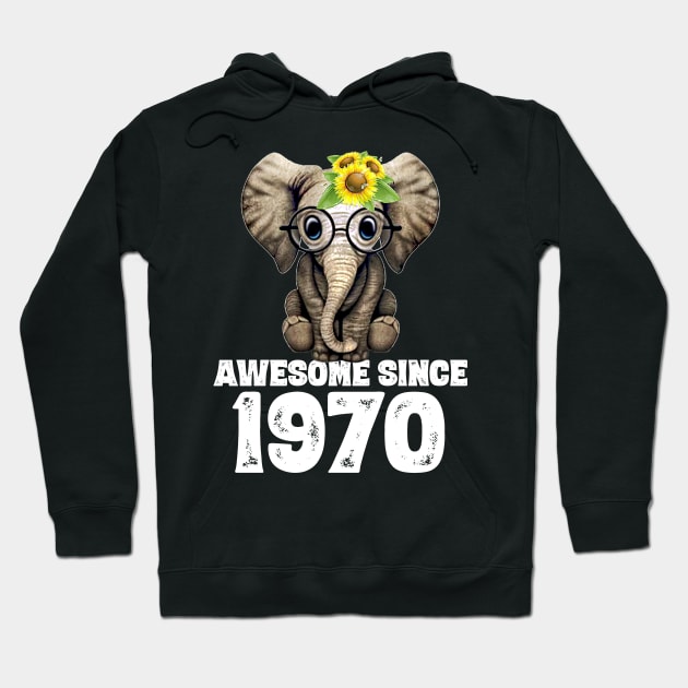 Awesome since 1970 50 Years Old Bday Gift 50th Birthday Hoodie by DoorTees